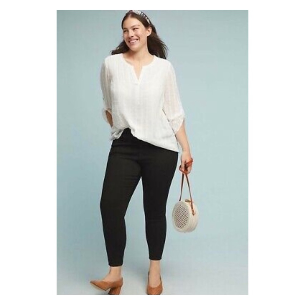 NWT Anthropologie Pilcro & Letterpress High Rise Black Denim Leggings